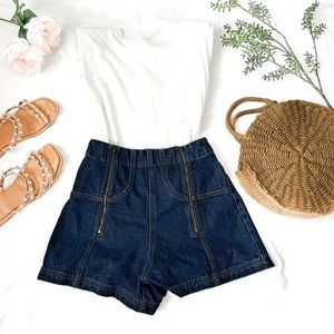 Topshop High Waisted Denim Shorts Size Small